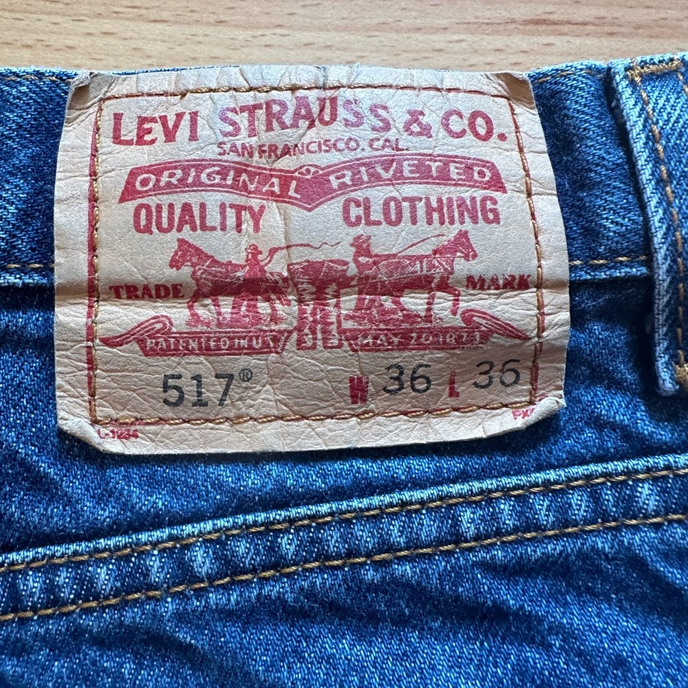 Levi's 517 36x36 Men's Bootcut Jeans - Classic Blue denim Levi Strauss & Co - Picture 10 of 15